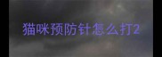 猫咪预防针怎么打
