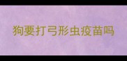 狗要打弓形虫疫苗吗