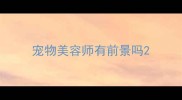 宠物美容师有前景吗
