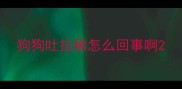 狗狗吐拉稀怎么回事啊