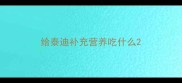 给泰迪补充营养吃什么