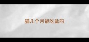 猫几个月能吃盐吗
