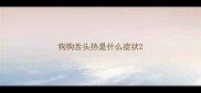 狗狗舌头热是什么症状