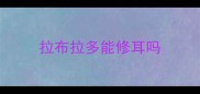 拉布拉多能修耳吗